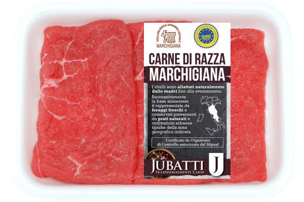 Fettina per pizzaiola bovino adulto di razza Marchigiana IGP
