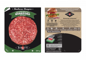 Hamburger bovino adulto Hereford  skin