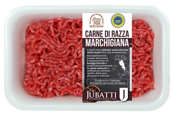Macinato sceltissimo bovino adulto di razza Marchigiana IGP