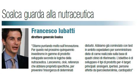 Diminuisce il consumo di ‪carne‬? Jubatti punta sulla Nutraceutica